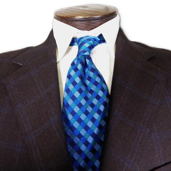 Ermenegildo Zegna Men's Sport Coat – 54R (EU) / 43R (US) – Dark Brown Blue - Picture 1 of 5